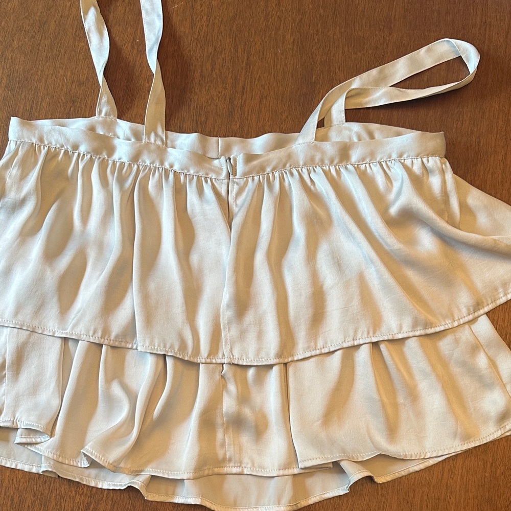 KOCH silver Ruffle Women's Top - Picture 3 of 4